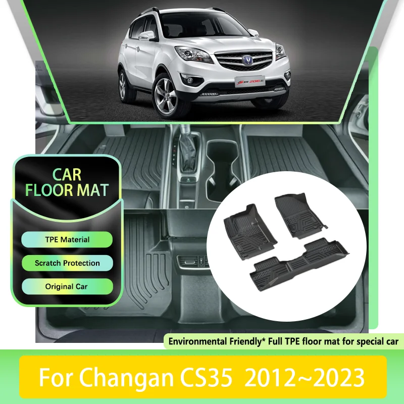 TPE Car Floor Mats For Changan CS35 Oshan COS5° 2012 2013 2014~2023 Waterproof Leather Pads LHD Foot Rug Carpet Auto Accessories