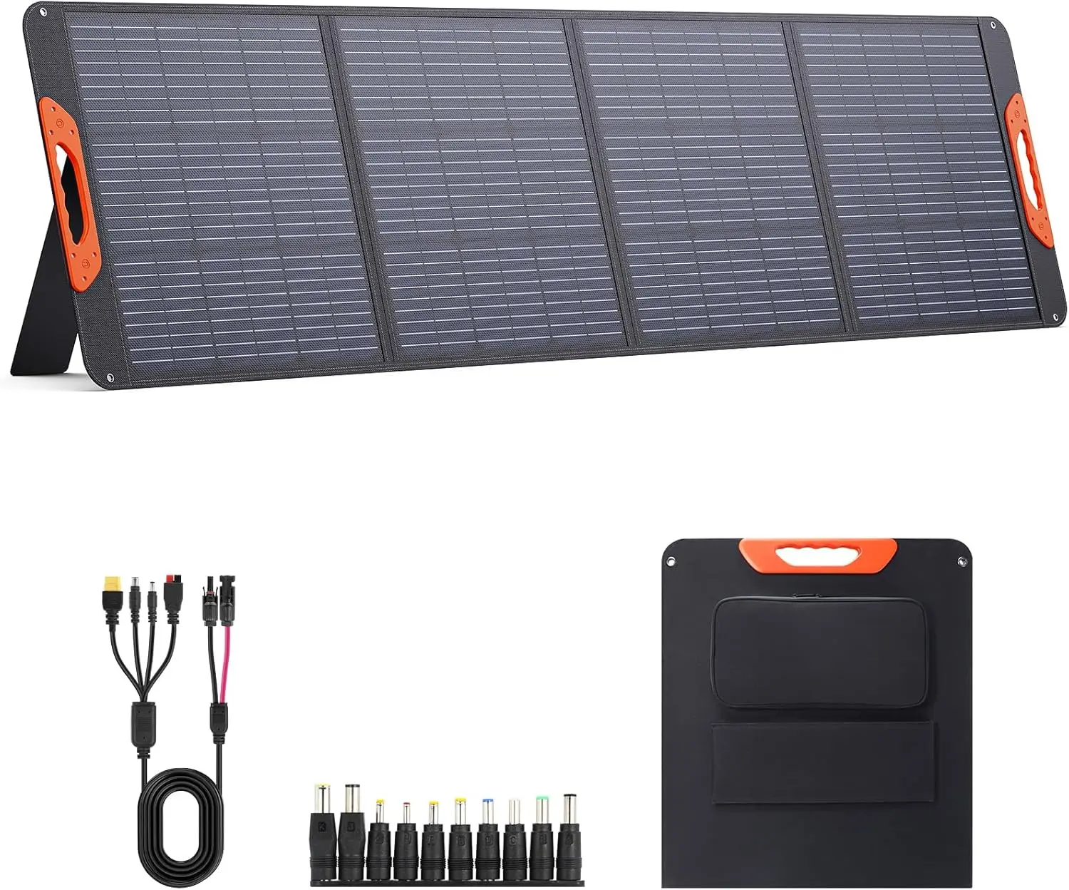 

200 Watt Portable Solar Panel for Power Station,200W 20V Foldable Solar Charger,QC3.0 USB-C&USB-A Ports 23.5% High Efficiency