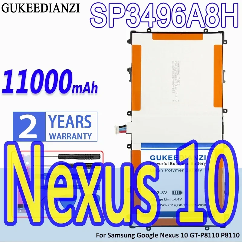 

Аккумулятор GUKEEDIANZI высокой емкости SP3496A8H 11000 мАч для Samsung Google для Nexus 10 GT-P8110 P8110