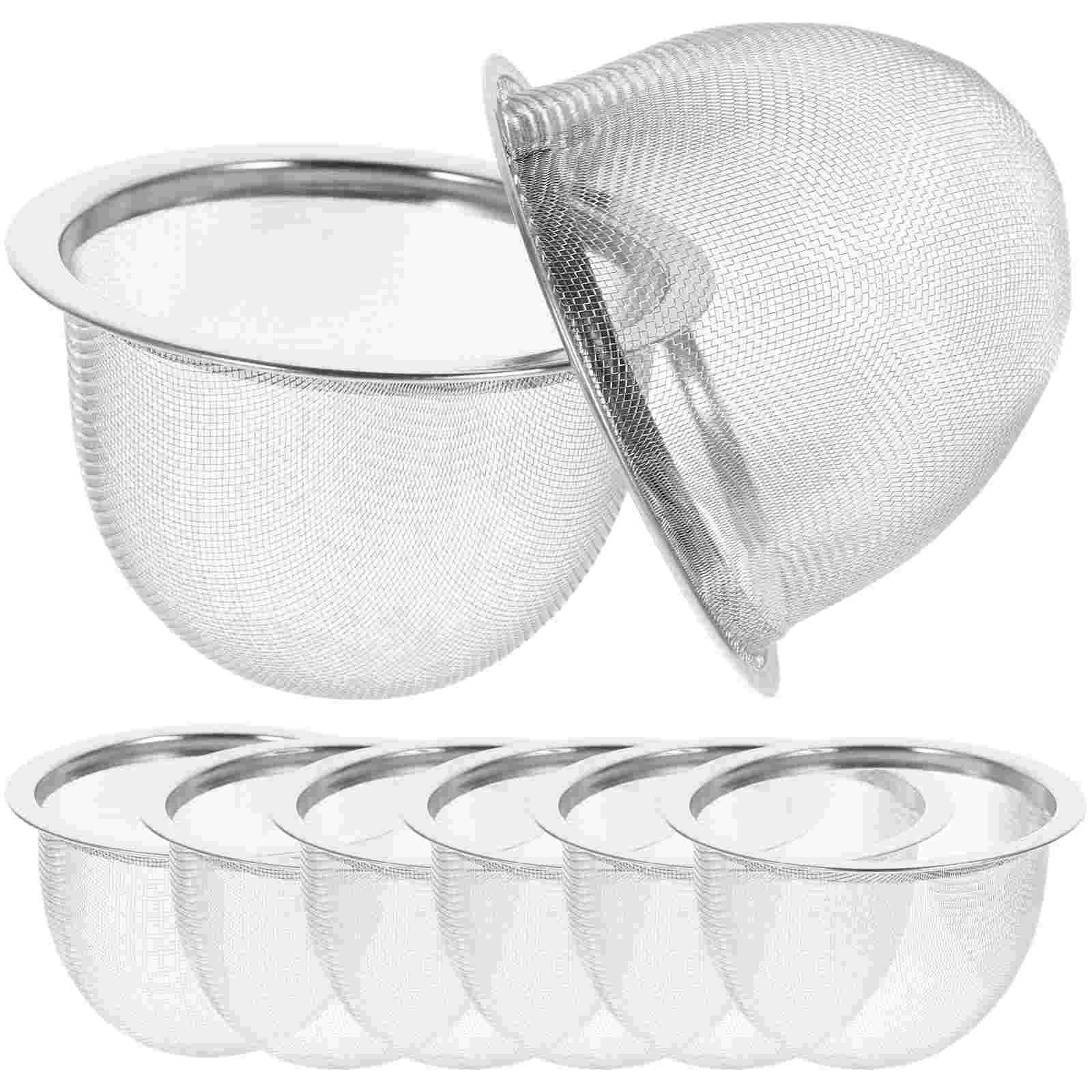 

8 Pcs Tea Leaker Stainless Steel Filter Sturdy Strainer Cups Teapot Accessory Metal Infuser Diffusers