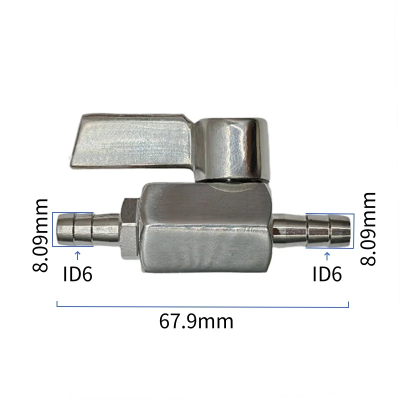 stainless steel ID6 oil circuit switch carburetor shut-off valve 180° drain conversion switch motorcycle fuel switch 1pc