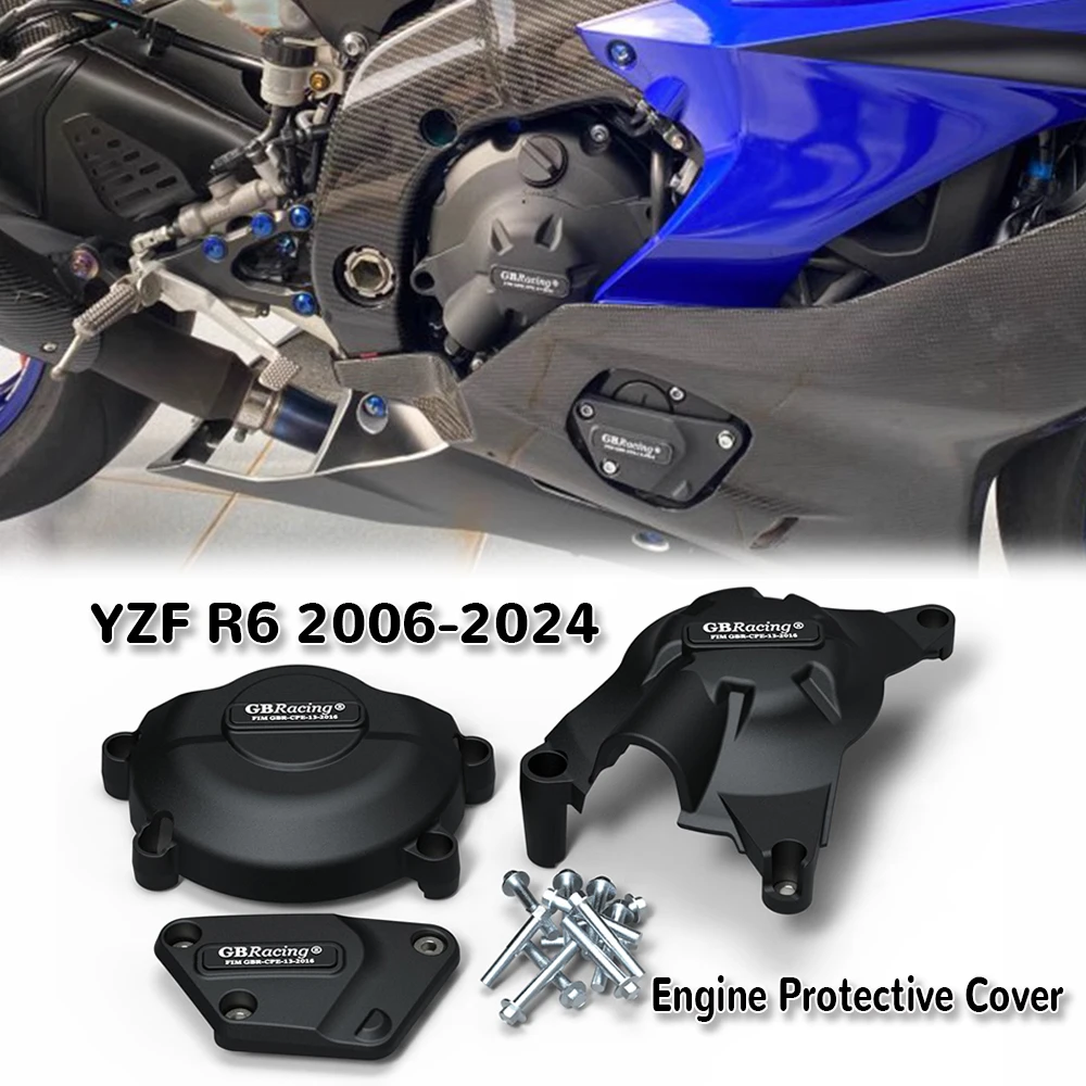

FOR YAMAHA YZF R6 2006-2024 Motorcycle Engine Protective Cover Guard Protector Fall Protection Cover