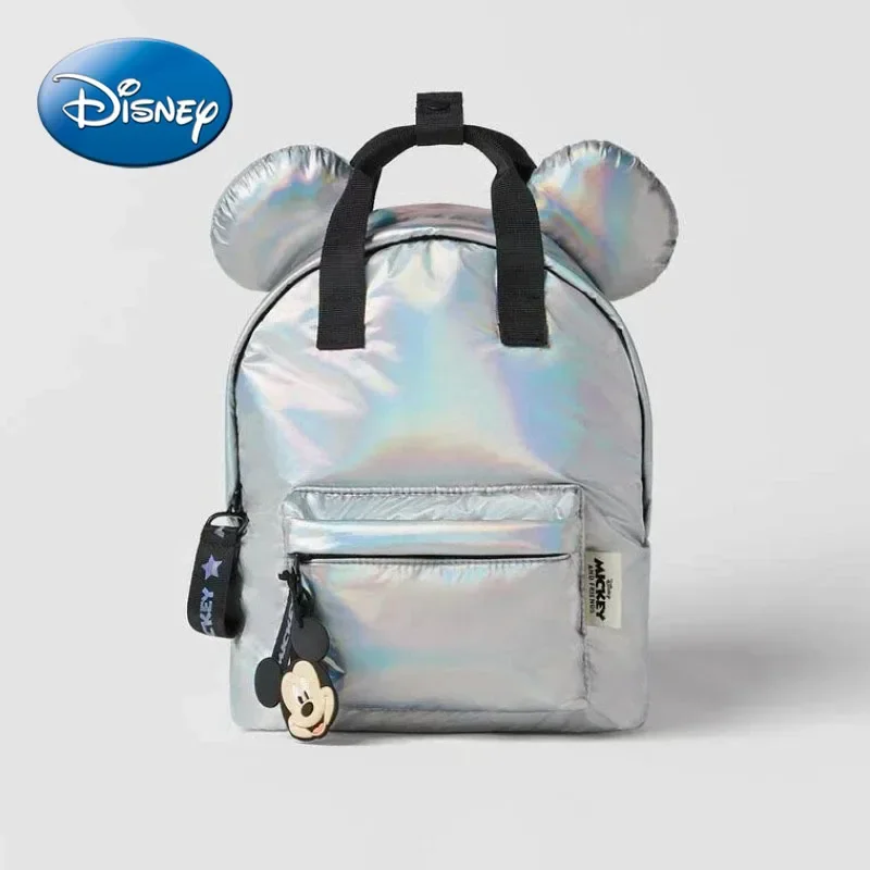 Nueva mochila de dibujos animados de Mickey de Disney, Mini mochila moderna y a la moda para niños y niñas, bolso escolar para guardería