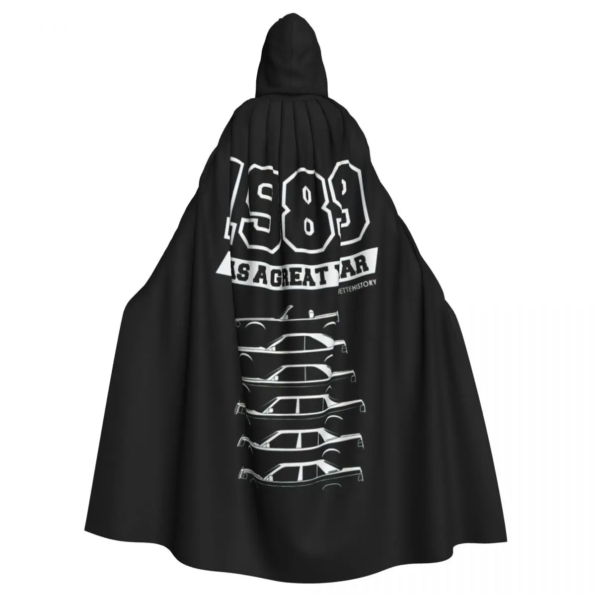 

1989 Was A Great Year For-SilhouetteHistory Hooded Cloak Halloween Party Cosplay Woman Men Adult Long Witchcraft Robe Hood