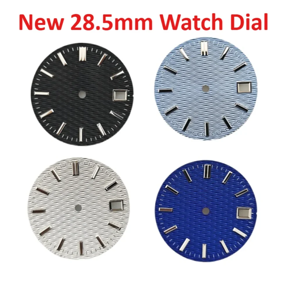 

New 28.5mm Watch Dial for NH35 Modified Mechanical Watches Sea Wave Style NH36 Watch Face Diving Watch Size 28.5mm