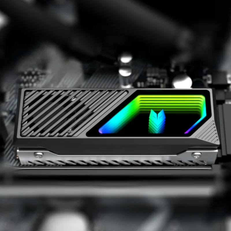M.2F radiator with fan ARGB infinite mirror 5v3pin Shenguang synchronous NVME SSD cooling vest