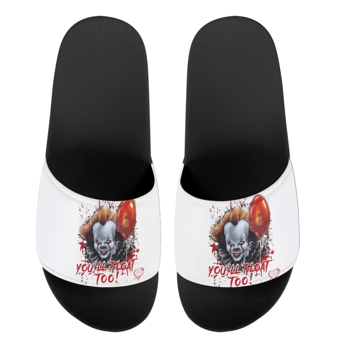 INSTANTARTS  Unisex Home Slippers Pennywise Horror Movie Killer Slippers Sandals Mute Soft Flip Flop Couple Non-slip Sandalias