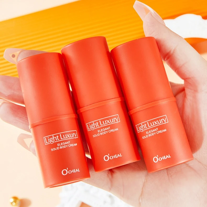 

3pcs/set Orange Portable Solid Perfume Fragrances Solid Balm Set Light Luxury Aroma Body Perfume for Women (no box)