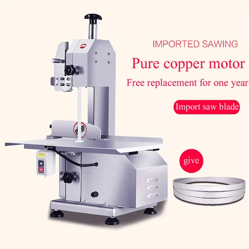 

Электрическая машина для резки мяса, 750 Вт, настольная машина для распиловки костей из нержавеющей стали, резак для замороженного мяса с 6 лезвиями для реберной свинины