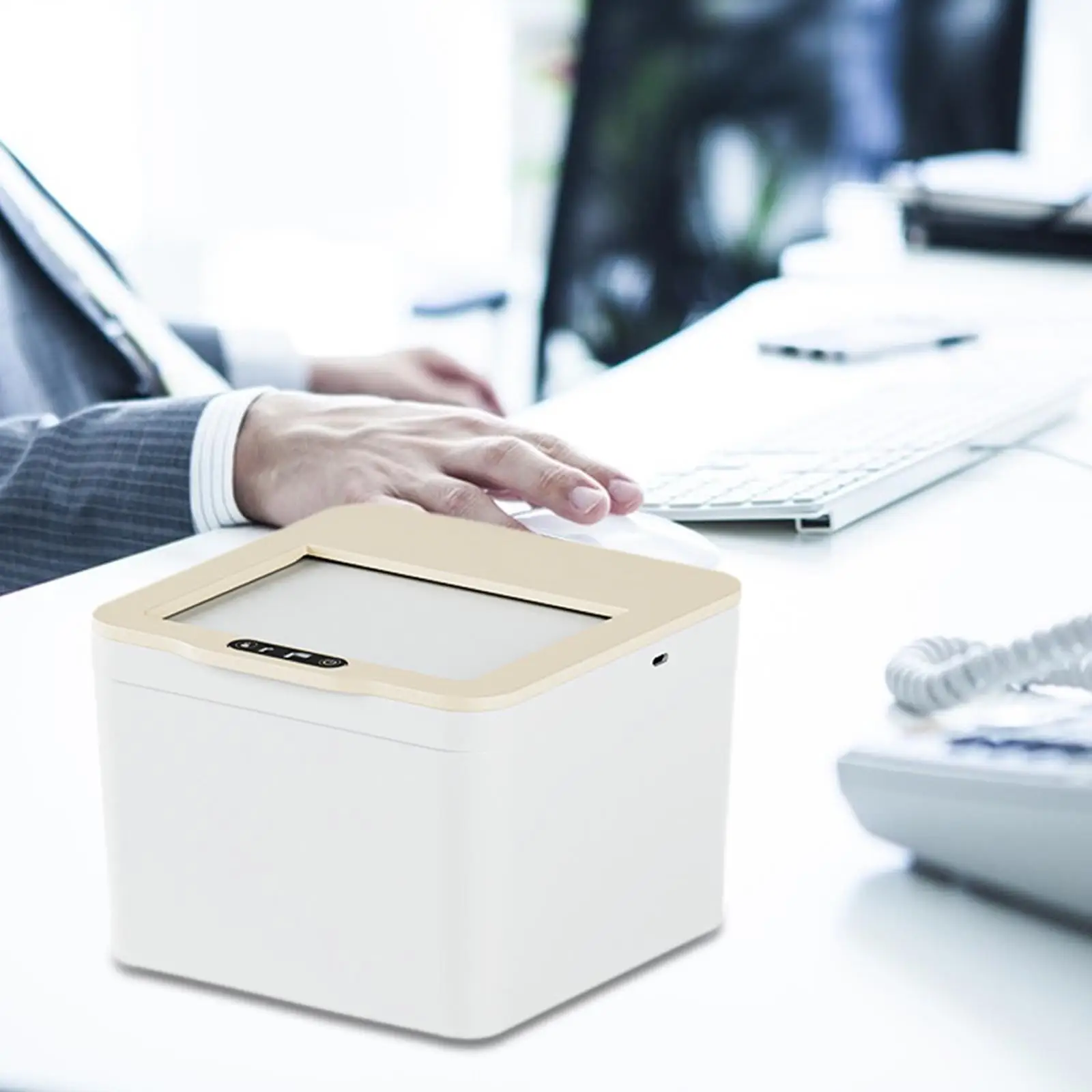 Smart Induction Trash Can Automatic Garbage Can Easy to Sensors Garbage Bin Touchless Trash Bin for Desktop Home