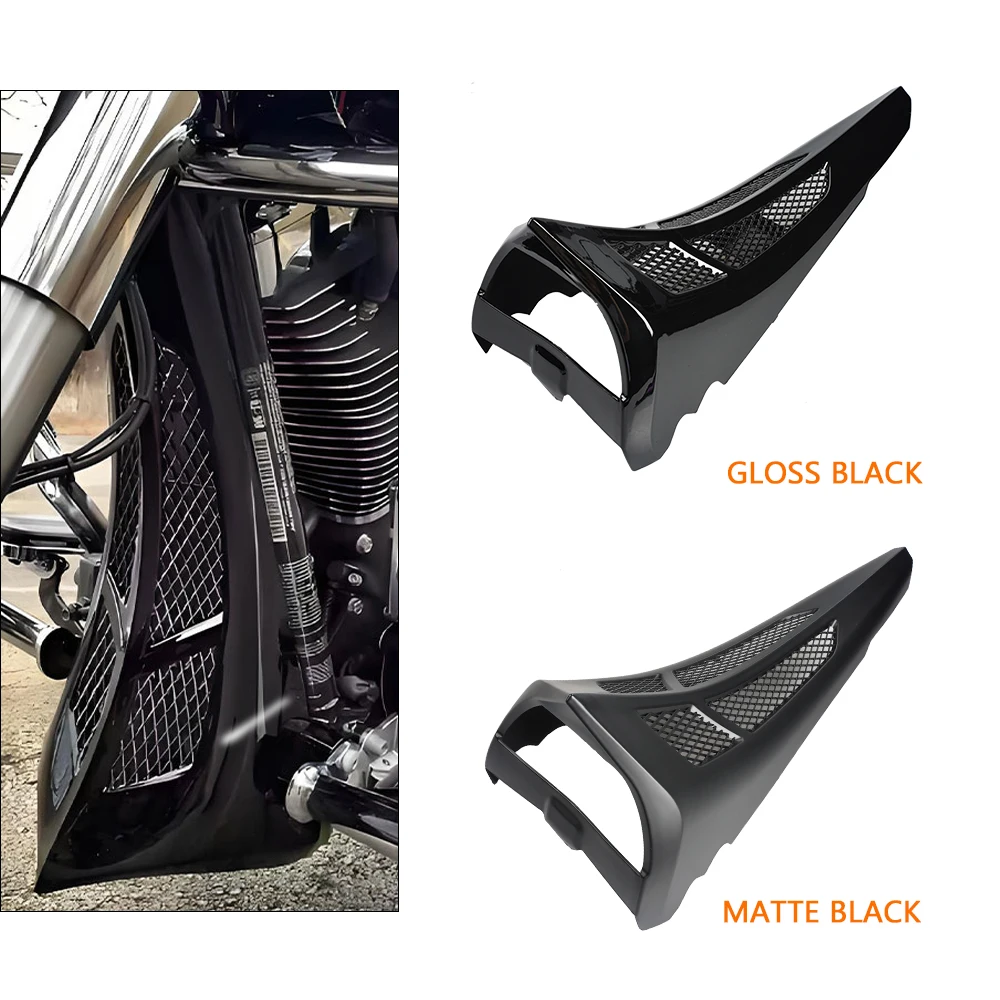 

For Harley Touring Road Glide Street Glide FLTRX FLHX 2014-up Motorcycle Front Stretched Chin Fairing Spoiler Grill Trim Cover