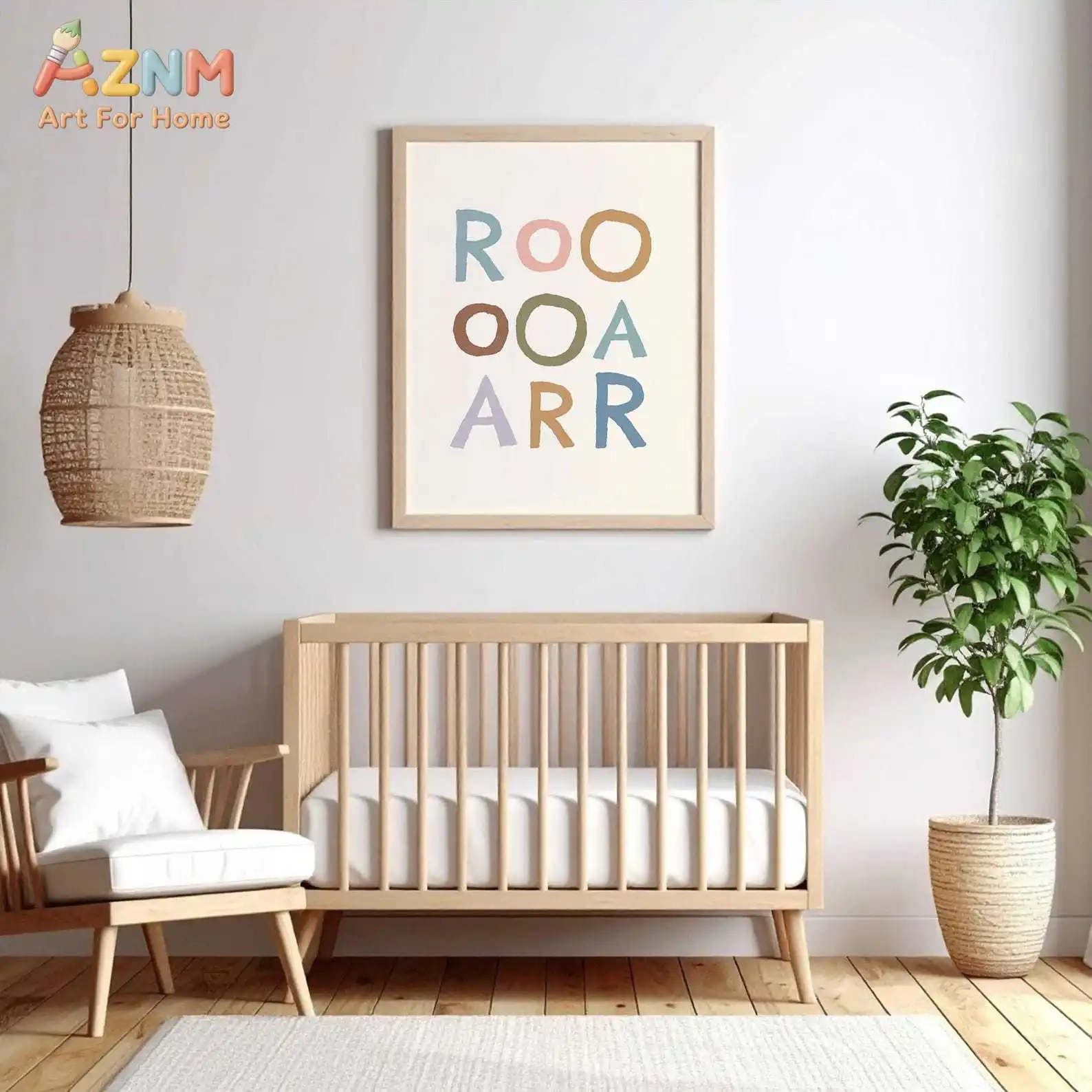Roar Dinosaur Unisex Nursery Wall Art Gender Neutral Room Print Modern Scandinavian Style Playroom Decor Set of 2