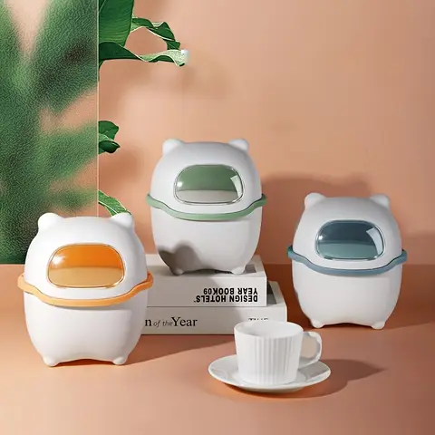 사무실 책상용 1pc 만화 데스크탑 쓰레기통, 쓰레기, 기타 품목, 사무용품, 휴일 선물 보관