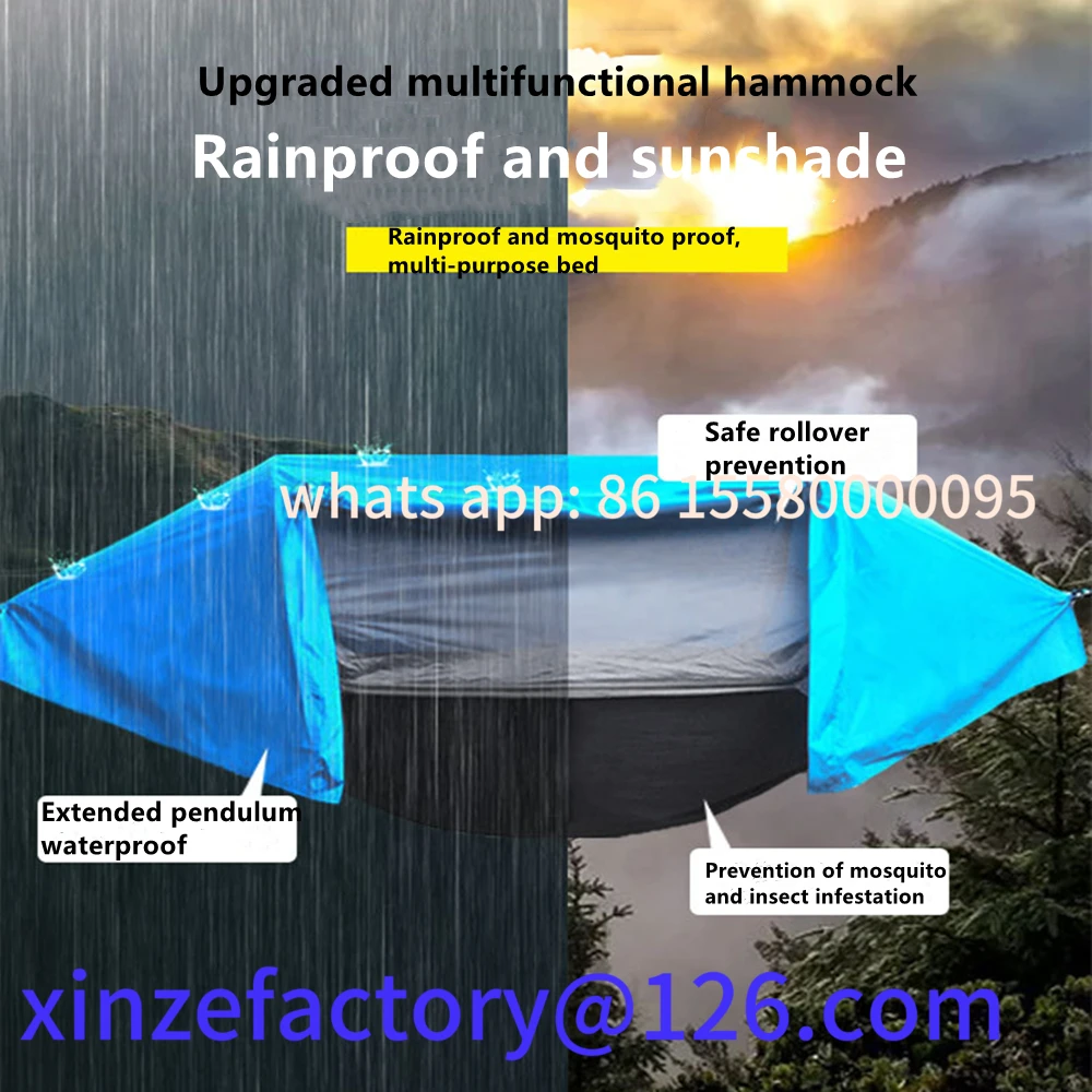 

Customizable Portable Camping Mosquito Net Outdoor Garden Travel Sleeping Hanging Hammocks Swing With Waterproof Tent