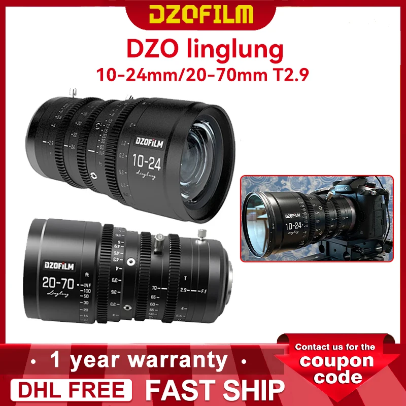 DZOFilm DZO linglung 10-24mm/20-70mm T2.9 MFT Parfocal Cine Lens for Micro Four Thirds Camera Focus Throughout Zoom Range