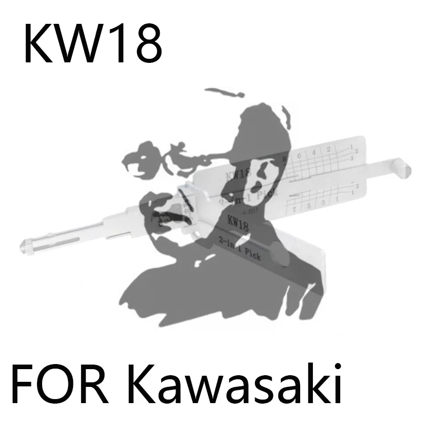 

Инструмент для вскрытия замков Lishi 2-в-1 KW18 для Kawasaki EX250 2008+, Kawasaki Ninja 250R 2008+, Kawasaki Ninja 300 2013+