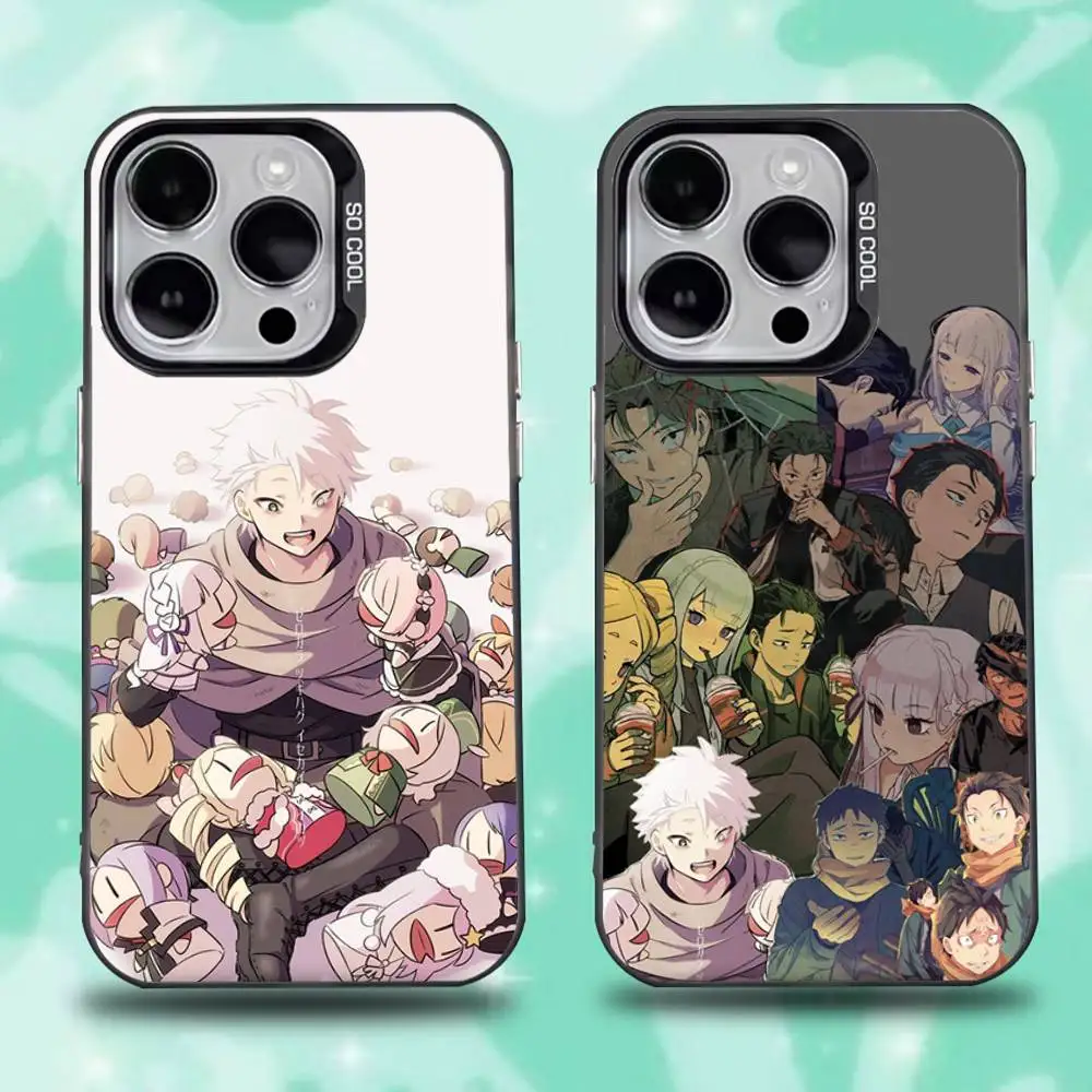 

Natsuki Subaru Phone Case For iPhone 16,15,14,13,12,11,Mini,Pro,E,SE4,XS,MAX Black Candy Matte Cover