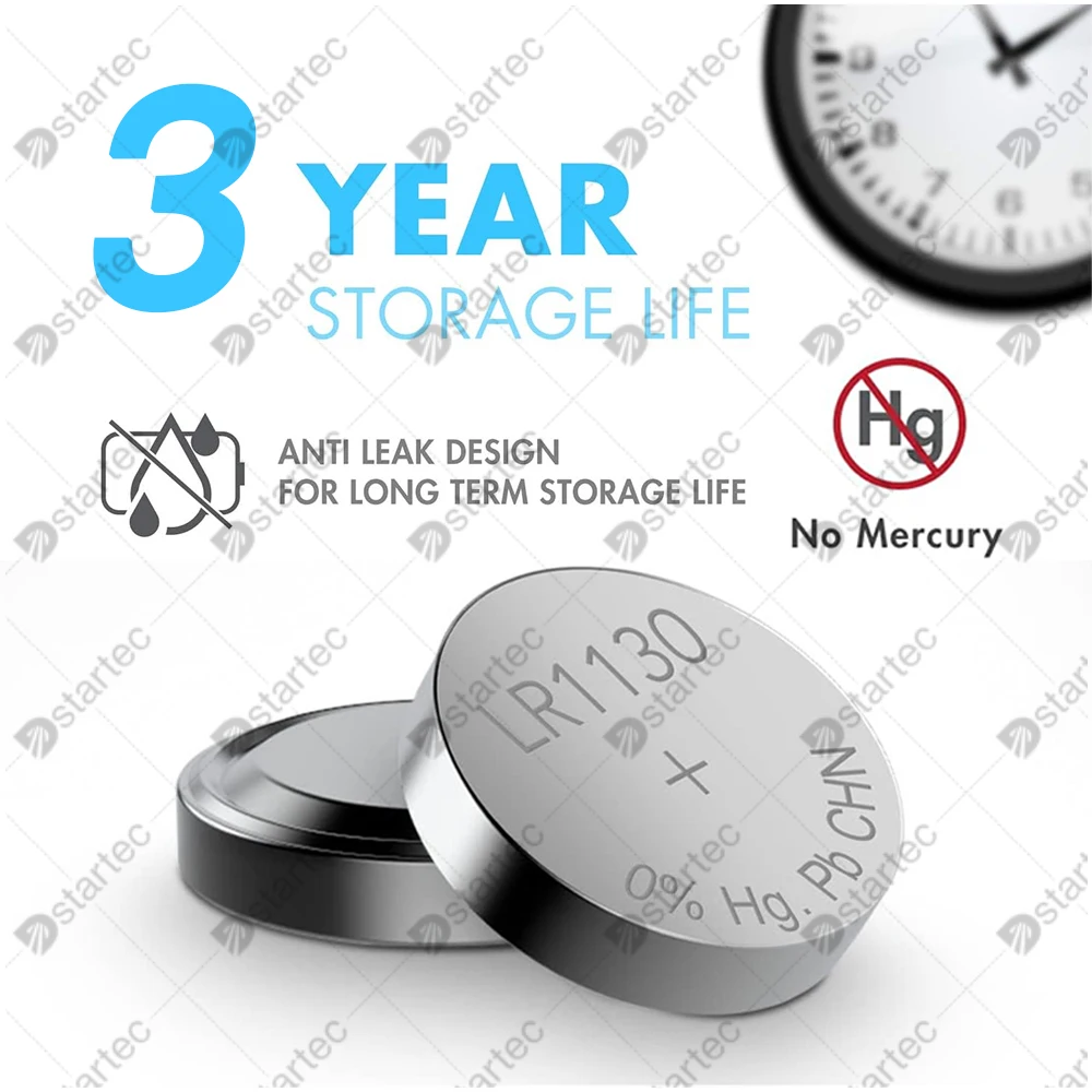 1.55V LR1130 AG10 189 389 LR54 RW89 G10A L1131 Button Batteries For Watch Toys Remote SR1130SW AG 10 Cell Coin Alkaline Battery