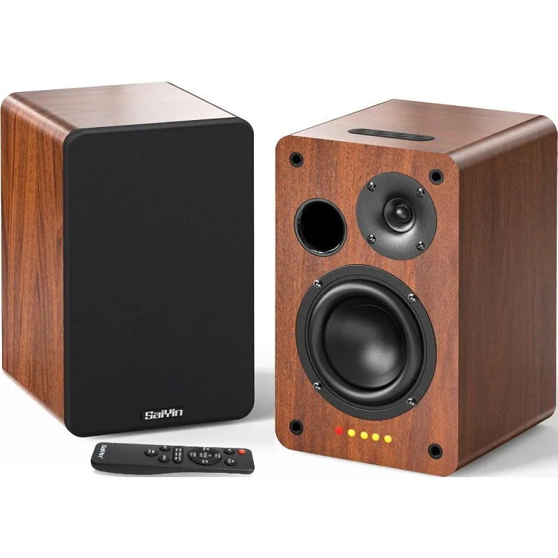 

Bluetooth Bookshelf Speakers, 40W X 2 Powered TV Speakers with 4 Inch Woofer, Turntable Speakers with Optical/AUX Input/S