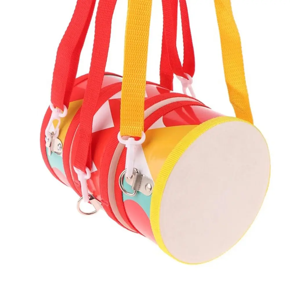 Wooden Double-sided Drum Musical Instrument Durable Children Toy Drum Early Education Cartoon Percussion Instruments Drums