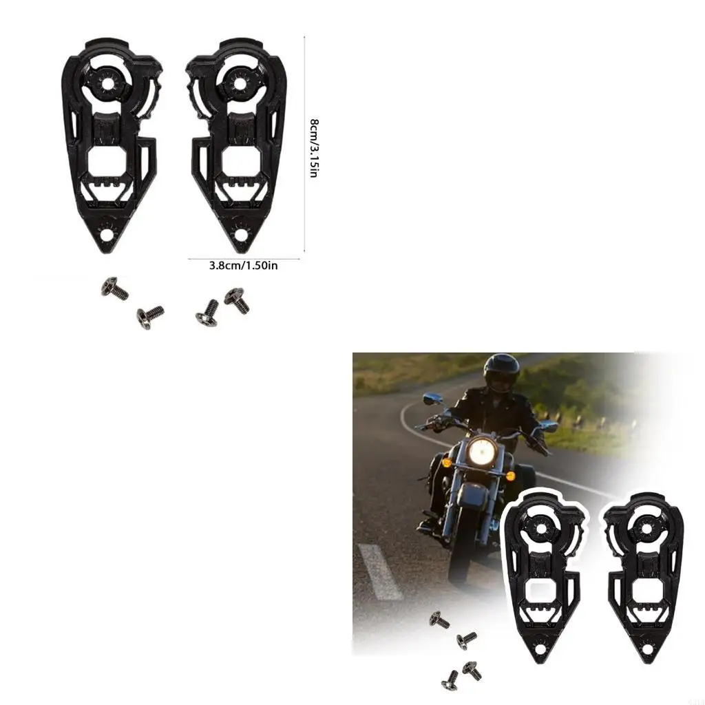 

1 пара козырьков для мотоциклетных шлемов, сменная опорная пластина для лица, козырек для лица, простая установка, аксессуары