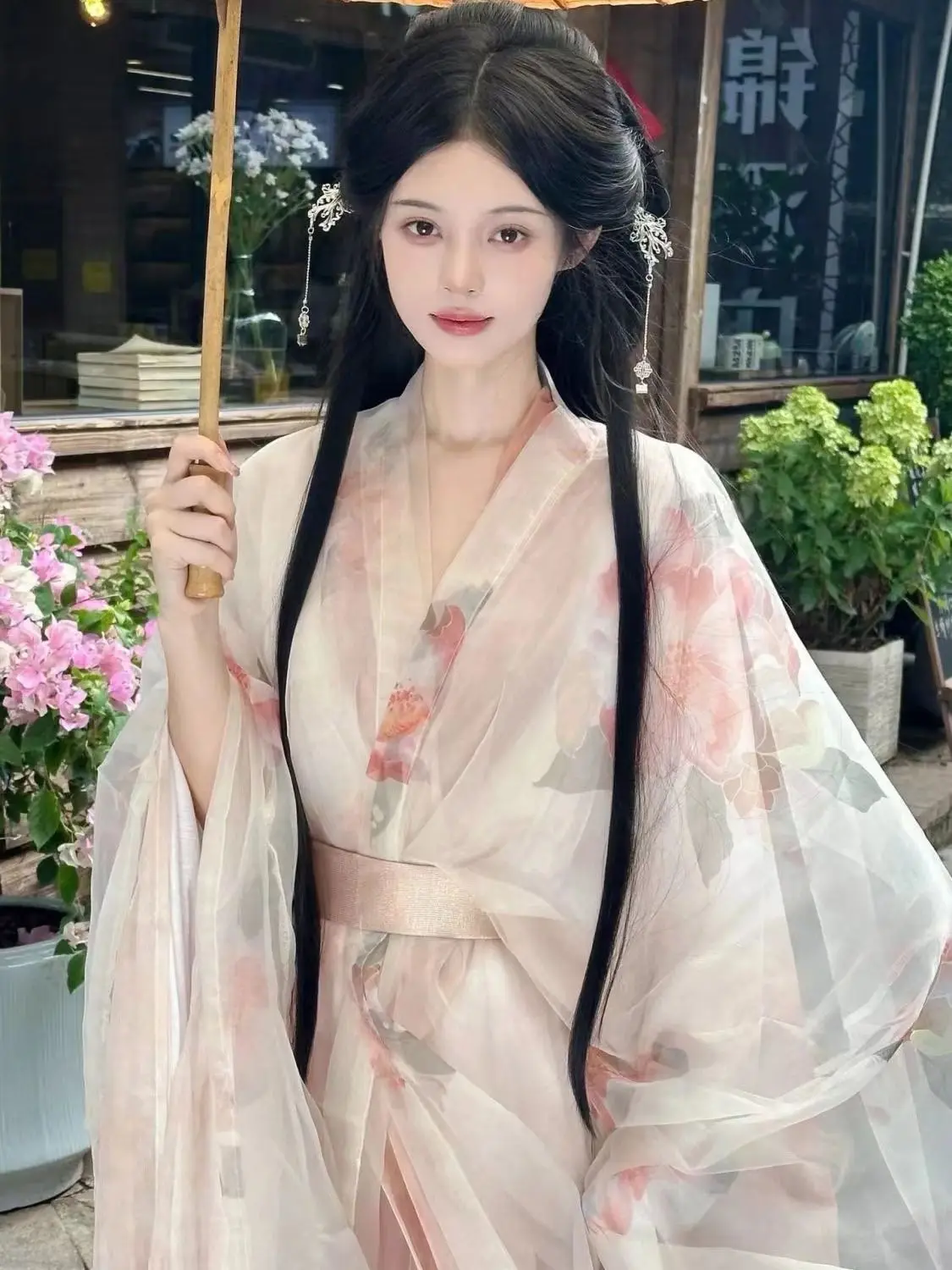 Gaun Hanfu Bordir Dinasti Song Tradisional Wanita Yourqipao, Kostum Panggung Tiongkok Kuno, Gaun Putri Hanfu untuk Tari