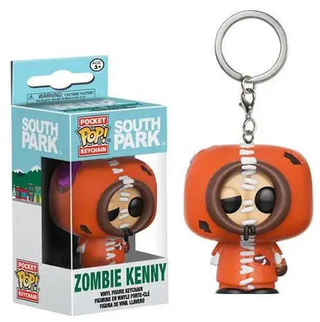 5 New Styles Funko POP Pocket Keychain South Park Kyle Stan Zombie Kenny Cartman PVC Model Toys for Children Birthday Gift