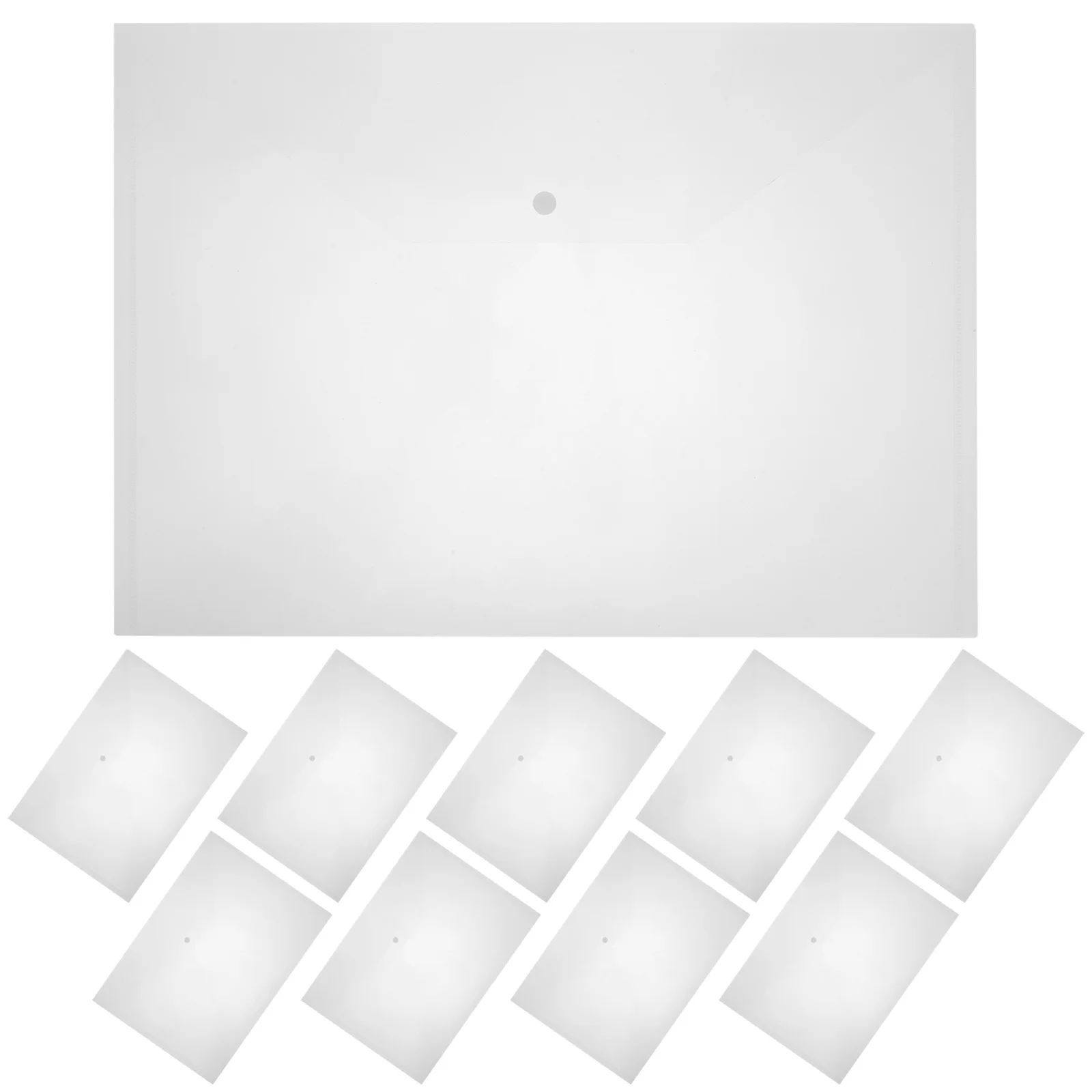 

Plastic A3 Document Storage 10pcs Waterproof File Folder Bags Transparent Paper Organizer Snap Button Envelopes Office Supplies
