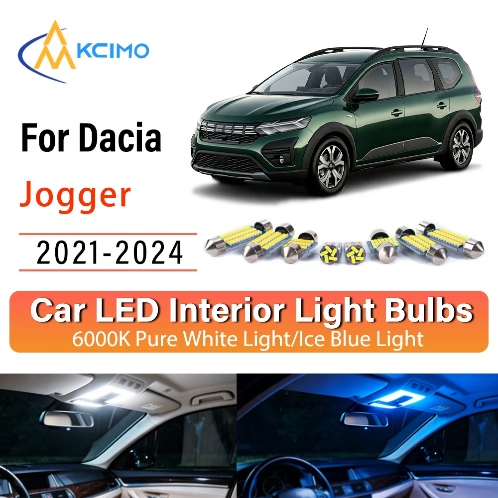 Super Bright LED Interior Lights For Dacia Jogger 2021-2024 Premium, Blue Light, White Light Kit Ambient Cozy Lights