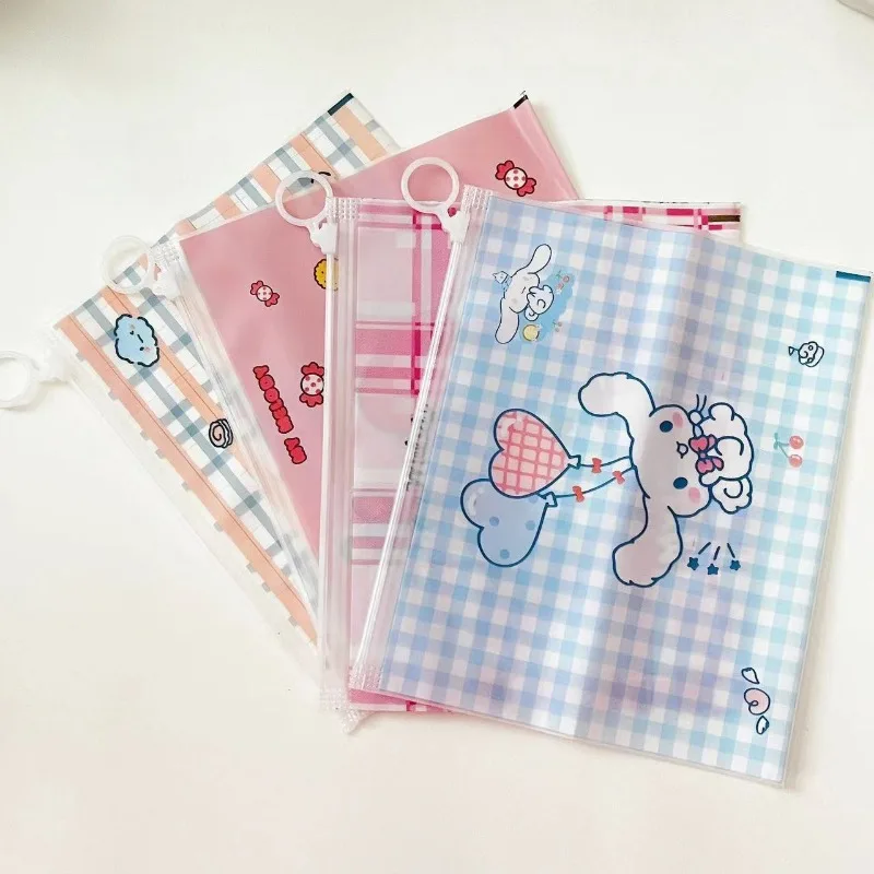 Sanrio Hello Kitty My Melody Kuromi Cartoon Anime Character Cute Frosted Pull Ring Portable Storage Bag Holiday Gift