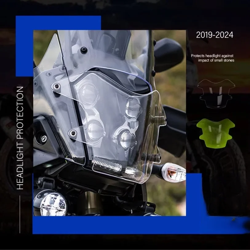 

Motorcycle Accessories Acrylic Headlight Protector Light Cover Protective Guard For YAMAHA Tenere 700 Tenere700 XT700Z 2019-2024