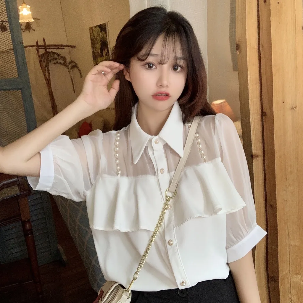 Camisas de manga curta das mulheres oversized camisa xadrez algodão macio solto ajuste abotoado streetwear coreano preppy jovem feminino fresco