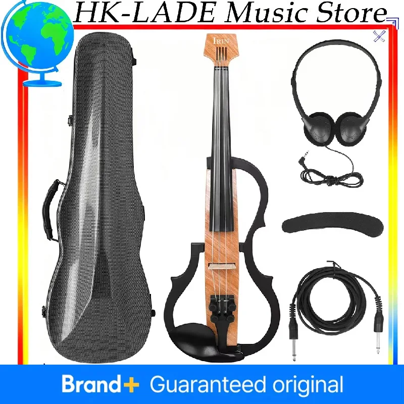 

Electric Violin 4/4 Carbon Fiber Fiddle Professional Electric Violin With Bow Carry Case Headphone Cable Shoulder Rest
