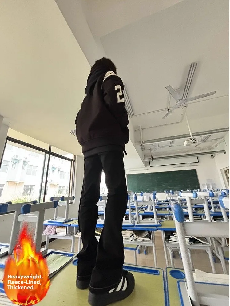 

Bla Elastic Fce Lined Knife Jeans Men's Straight Leg High Street Faionable Casual Wear All Seasons Wear