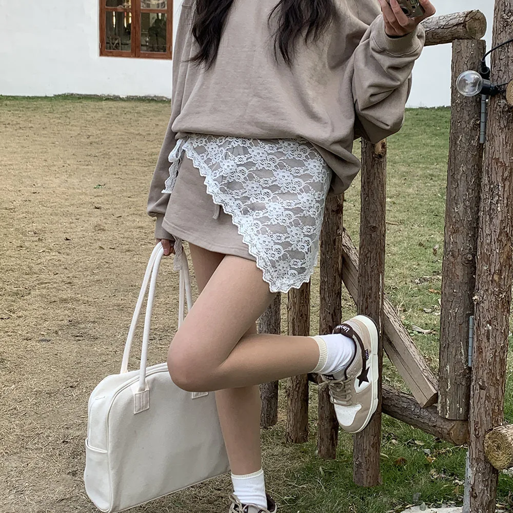 Kurzes Kopftuch mit Spitzenbesatz, Strick-Spitzenbesatz, halber Rock für Frauen, Geschenk für Mädchen