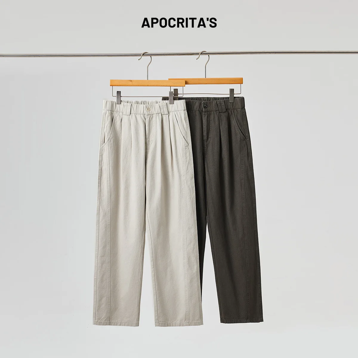 

Мужские повседневные брюки из хлопкового канваса, свободные, прямого кроя, винтажные, с эффектом потертости, с высокой талией, широкие штанины, весенняя коллекция, модные