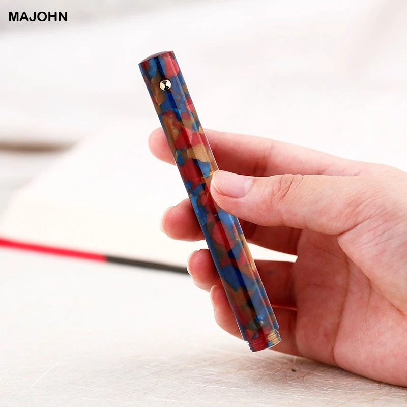 ปากกาหมึกซึม MAJOHN N8 หัวเรซิ่นแก้ว ปากกาเขียนด้วยมือ สำหรับเขียนธุรกิจ เครื่องเขียนสำนักงาน อุปกรณ์การเรียน
