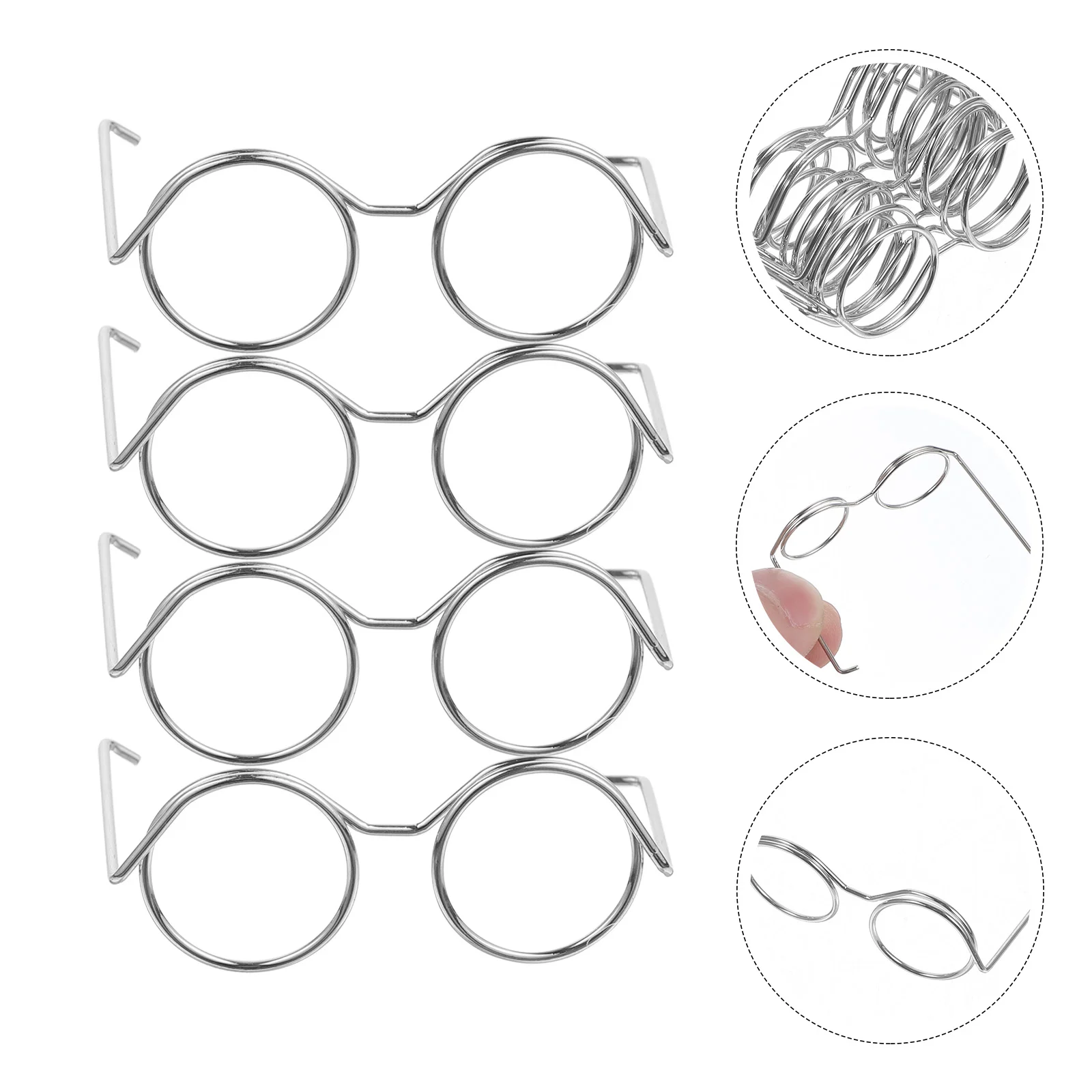 

10 Pcs Glasses Round Sunglasses Dollhouse Toys Metallic Baby for Dolls Dress up Mini Eyeglasses Frame