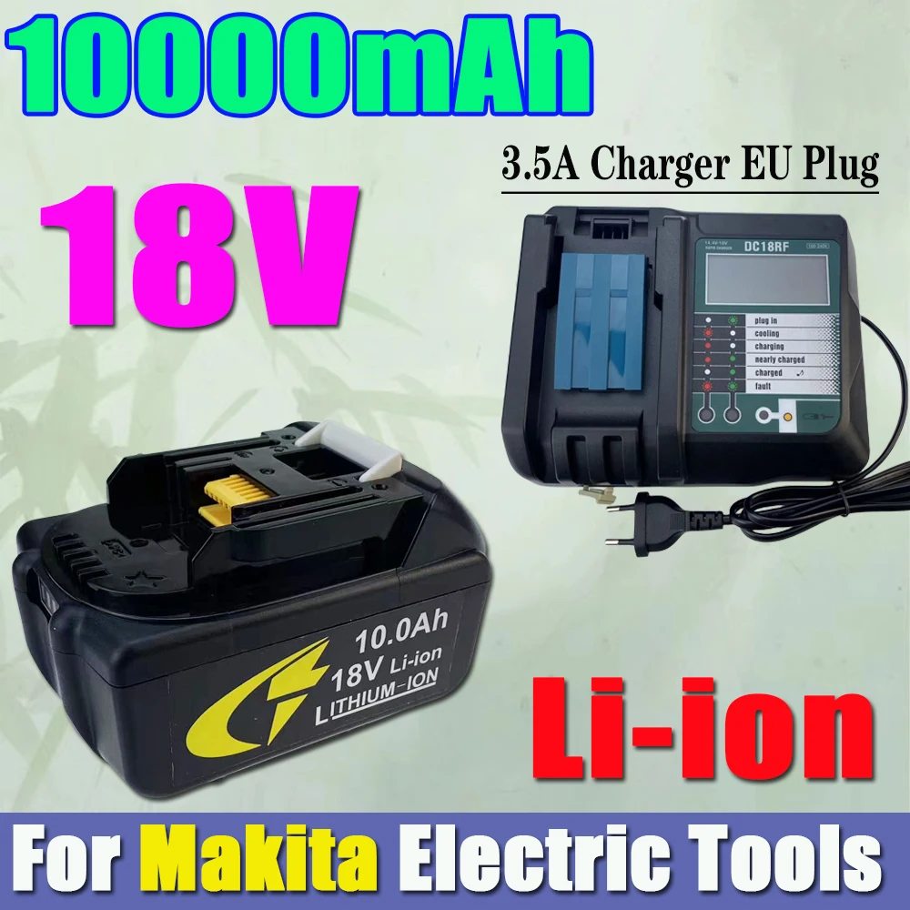 

2024 Upgraded for Makita 18V 10000mAh Battery BL1830 BL1830B BL1840 BL1850 BL1850B BL1860B BL1815 Replacement Lithium Battery