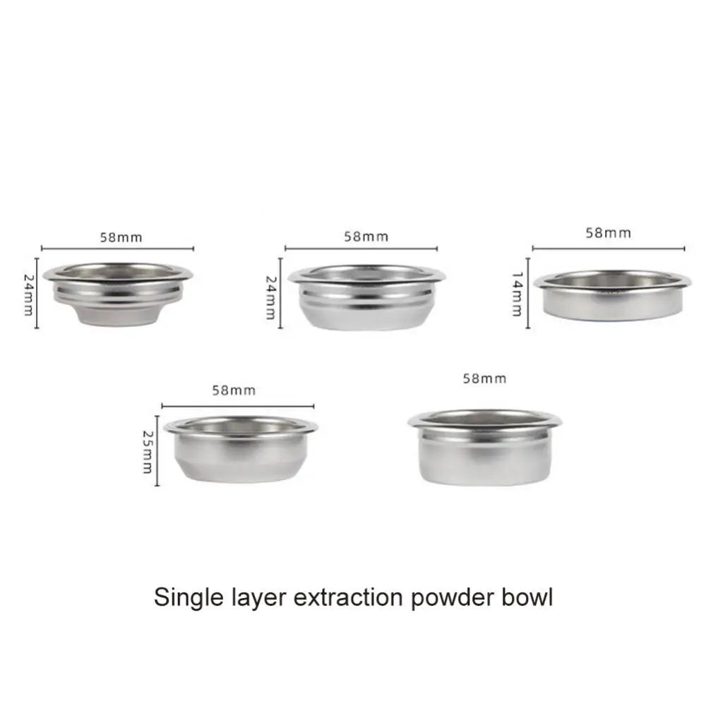 Coffee Powder Bowl No Pressure 51mm Double Powder Portable Wholesale Coffee Filter Strainer Food Safety Grade Stainless Steel