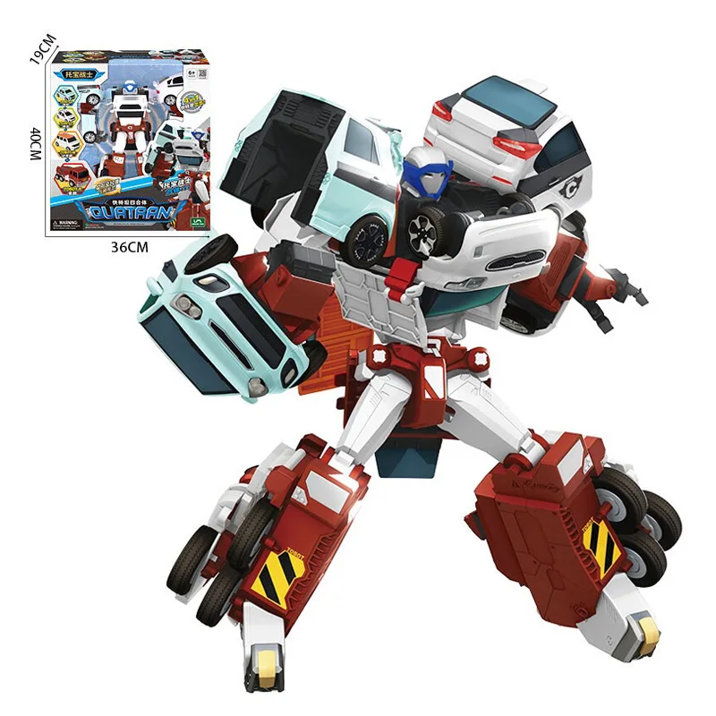 

4 IN 1 Tobot Transforming Robot to Car Toys Korea Cartoon Brothers Anime Tobot Deformation Car Toys for Children Gift