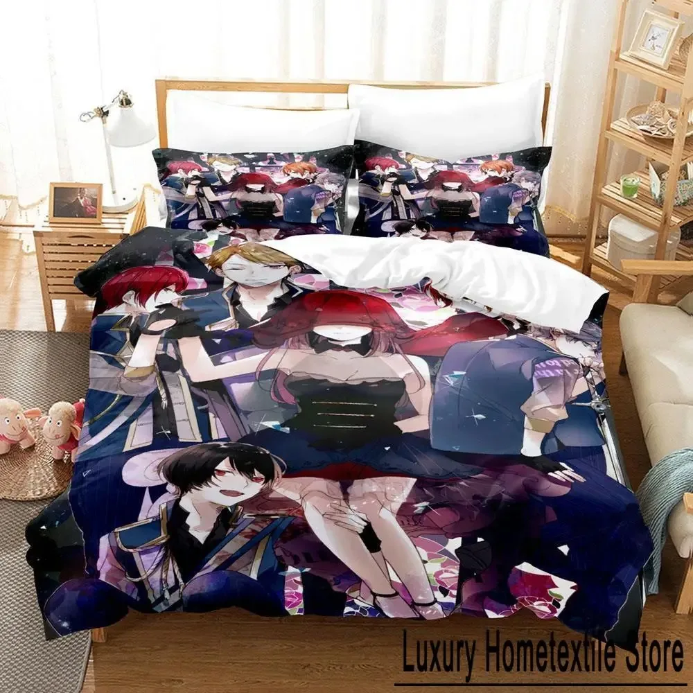 Ensemble Stars Bedding Set Single Twin Full Queen King Size Bed Set Adult Kid Bedroom Duvet cover Sets 3D Anime Bed Sheet Set