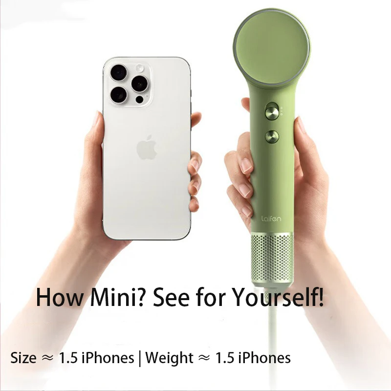 

Мини-высокоскоростной фен Laifen для студенческих общежитий, портативный корпус для домашнего использования, как легкий, 299 г, с режимом детей