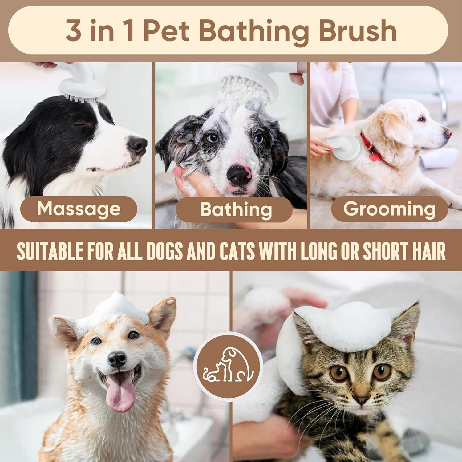 Thumbnail 4 - #10 Trending Dog Bathing Brushes Right Now
