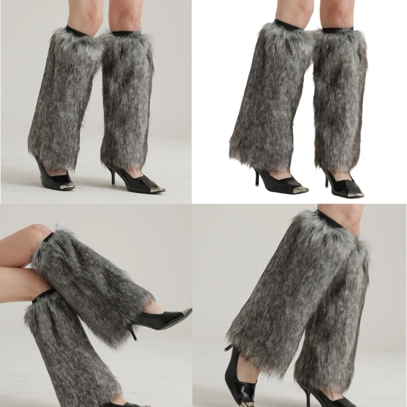 

Faux Furs Wolf Plush Leg Warmer For Winter Cold Weather Leg Protections Leg Sleeves Cosplay Event Costume Accessories