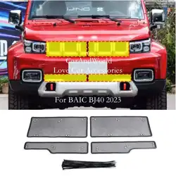 Stainless Steel Center Grille Insect Screening Mesh Insert Protector Net Trims Car Accessories For BAIC BJ30 BJ40 BJ60 BJ80 BJ90