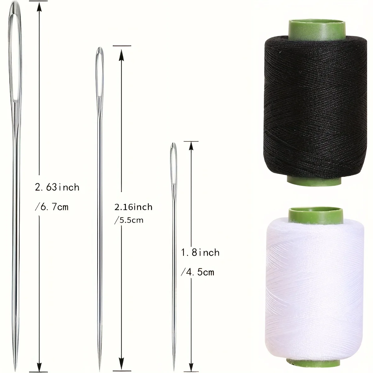 

Big eye needle bottle set of 18 pieces, available in all sizes and lengths, with new home hand sewing needles and hand sewing ne
