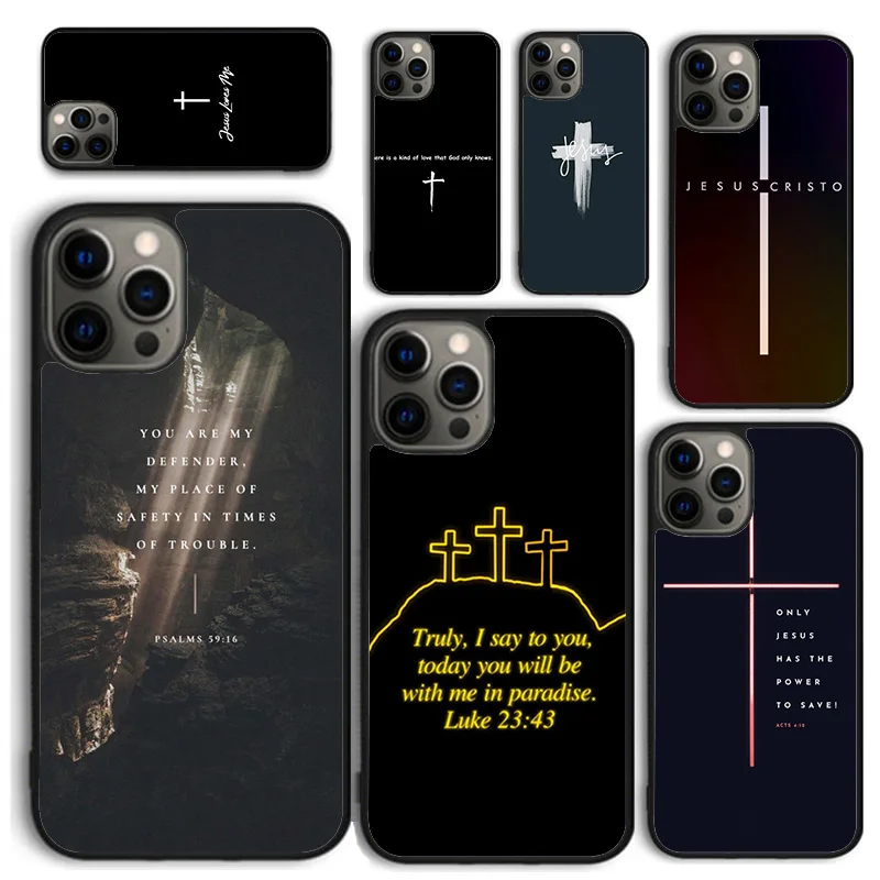 Faith Christian Religious Jesus Phone Case for iPhone 16 15 SE2020 6 7 8 Plus for Apple 13 11 12 14 Mini Pro Max Cover fundas