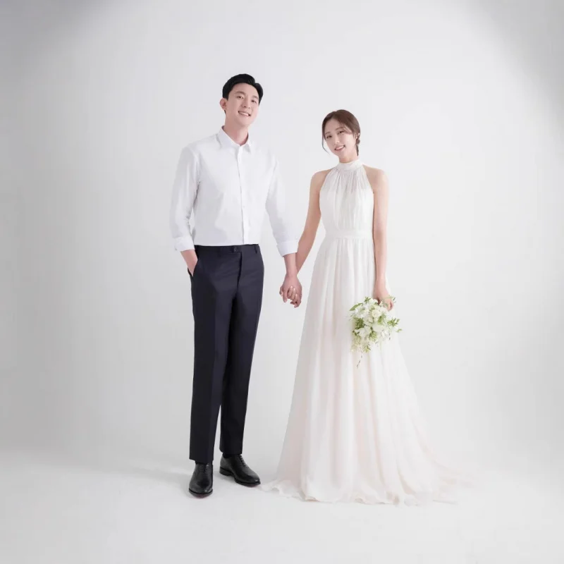 Gaun Sifon Bahu Terbuka Baru Elegan Gaun Putih Resepsi Peri Super Pernikahan Rumput Kereta Kecil Tembak Perjalanan Gaya Hutan