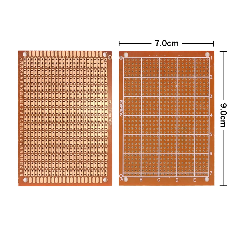 5/10 sztuk DIY szkolenie spawalnicze 7x9 7*9CM prototypowy papier PCB uniwersalny eksperyment matryca płytka drukowana dwa połączone otwory 70x90MM — zdjęcie produktu 3